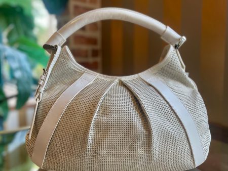 BURBERRY Prorsum Phoebe Studded White Hobo Bag Supply