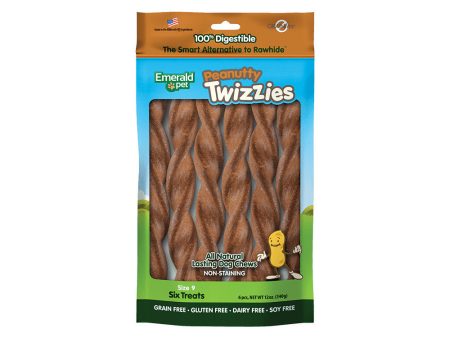 Emerald Pet Peanutty Twizzies Dog Treat Peanut Butter 1ea 9 in, 6 pk, 12 oz Hot on Sale