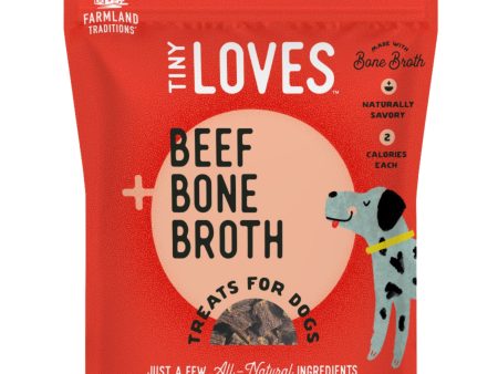 Farmland Traditions Tiny Loves Beef w Bone Broth Dog Treats 1ea 5oz. Online Hot Sale