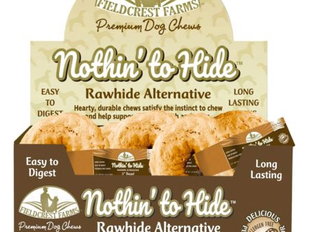 Fieldcrest Farms Nothin  to Hide Bagels Dog Treat Beef 24ea 3 in Sale