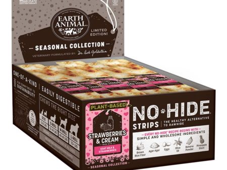 Earth Animal Dog No-Hide Strips Strawberry & Cream 60 Count For Cheap