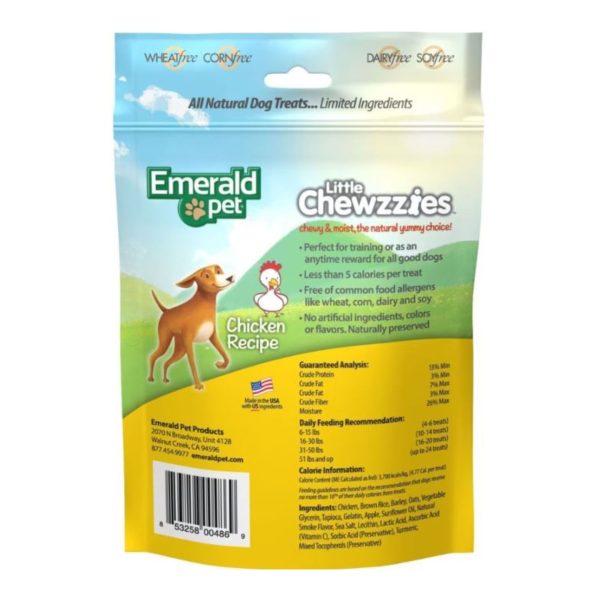 Emerald Pet Little Chewzzies Dog Treats Chicken 5oz. Supply