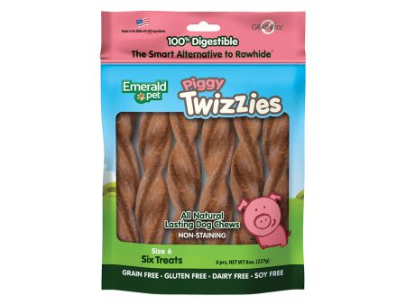 Emerald Pet Piggy Twizzies Dog Treat Pork 1ea 6 in, 6 pk, 8 oz For Cheap