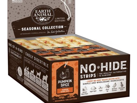 Earth Animal Dog No-Hide Strips Pumpkin Spice 60 Count Supply