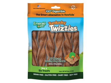 Emerald Pet Turducky Twizzies Dog Treat Turducky 1ea 6 in, 6 pk, 8 oz Cheap