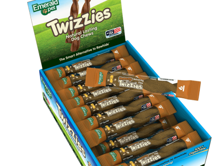 Emerald Pet Twizzies Dog Treat Peanutty 6inch 30count Online now