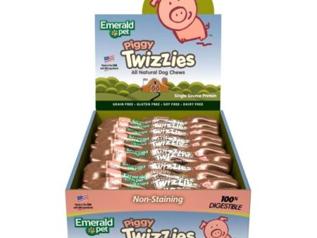 Emerald Pet Twizzies Grain Free Dog Chews Piggy 6-in- 30 Pc on Sale