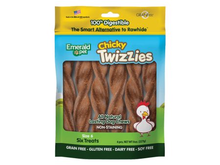 Emerald Pet Chicky Twizzies Dog Treat Chicken 1ea 6 in, 6 pk, 8 oz Discount