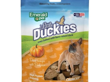 Emerald Pet Little Duckies Grain Free Dog Treats Duck Pumpkin 5oz. Sale