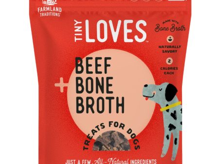 Farmland Traditions Tiny Loves Beef w Bone Broth Dog Treats 1ea 12oz. Fashion