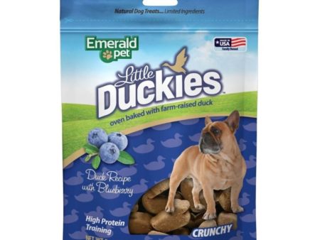 Emerald Pet Little Duckies Grain Free Dog Treats Duck Blueberry 5oz. on Sale