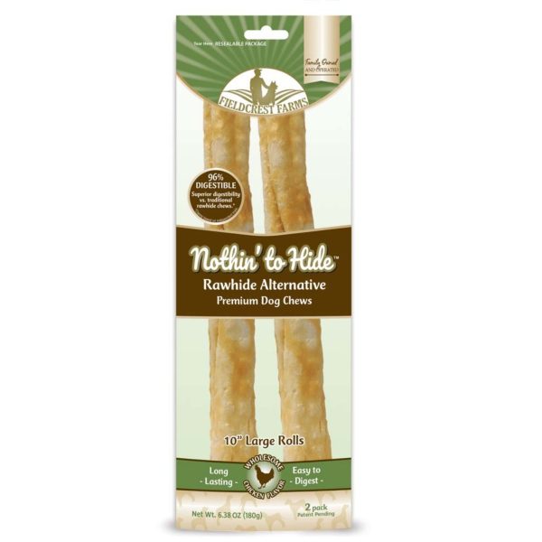 Fieldcrest Farms Nothin  To Hide Roll Dog Treat Chicken 1ea 10 in, LG, 2 pk Online