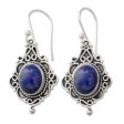 Sky Symphony Lapis Lazuli Oval Dangle Earrings Sale