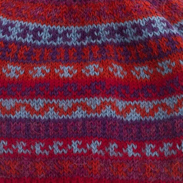 Andean Art Striped 100% Alpaca Knit Hat from Peru Online now