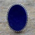 Pool of Memories Lapis Lazuli & Silver Cocktail Ring Online Sale