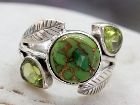 Green Ivy Sterling Silver Cocktail Ring Online Hot Sale